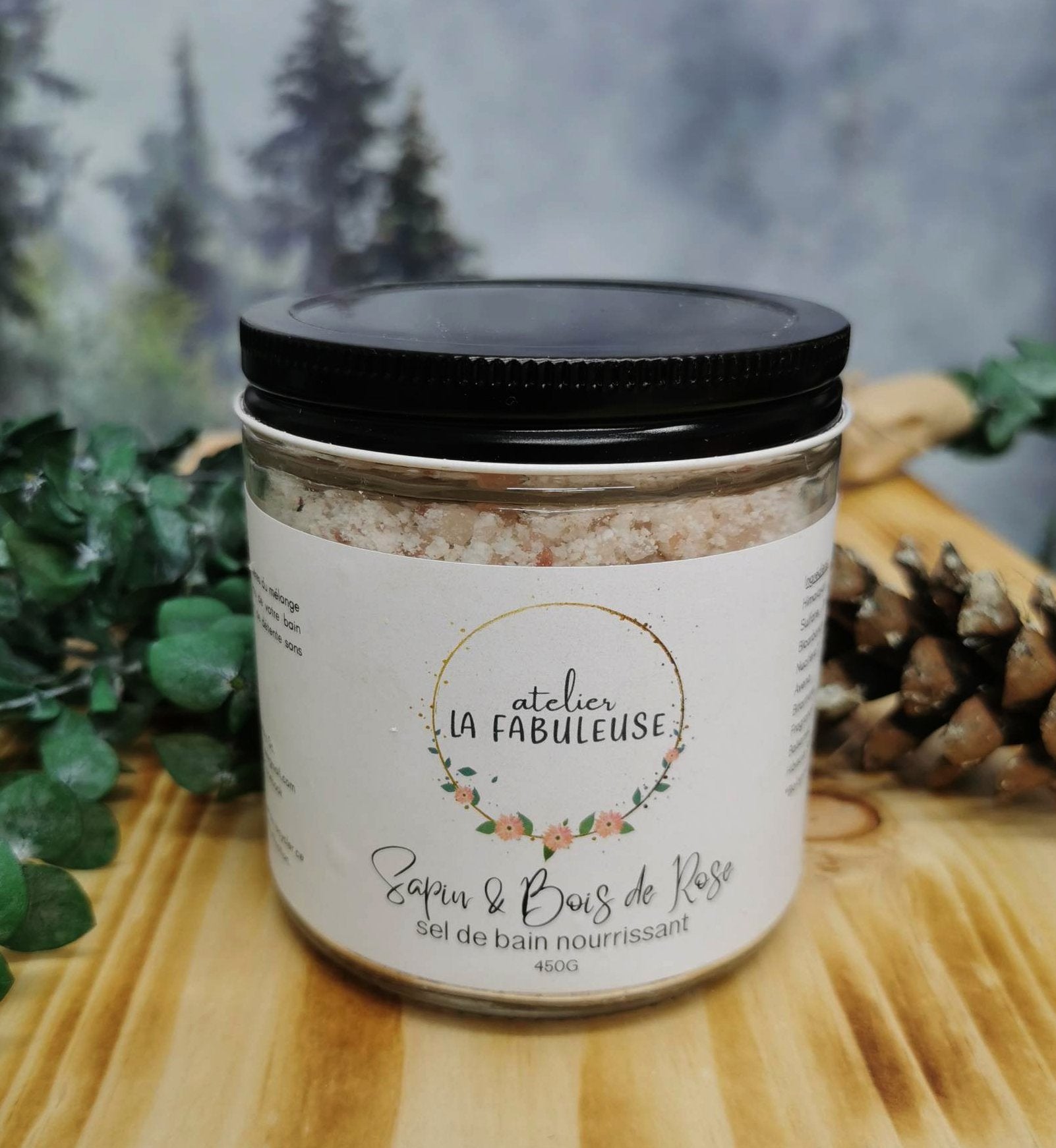 Sel de bain - Sapin & Bois de Rose
